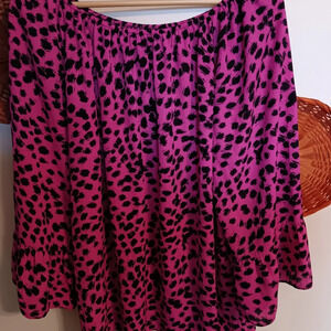 Pink leopard print Blouse